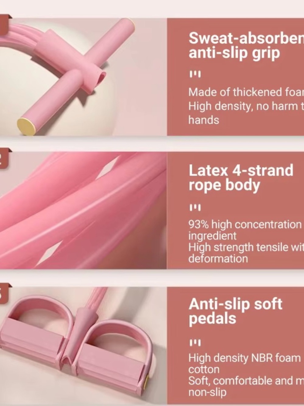 NIP 8-Tube Pedal Resistance Band Set